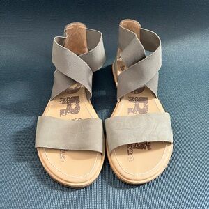 Sorel Taupe Wrap-Strap Sandals